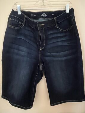 St. John's Bay Dark Blue Denim Bermuda Shorts